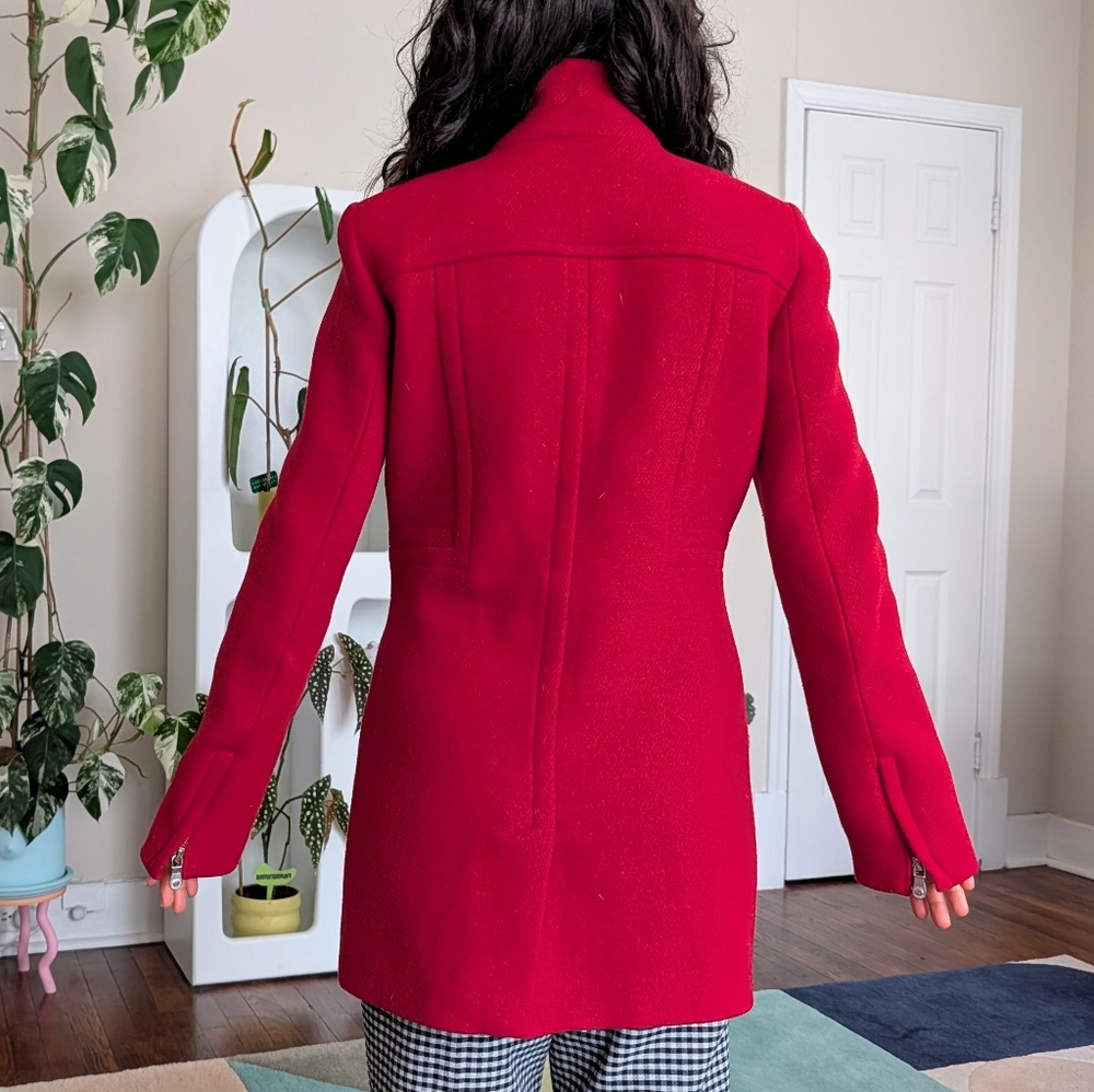 Banana Republic Red Wool Coat - Picture 4 of 8